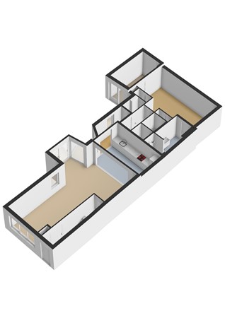 Floorplan - Wilhelminastraat 53, 2201 KB Noordwijk
